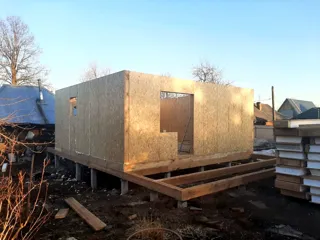House based on the “Lotos” design, Glubokovo village: wall assembly