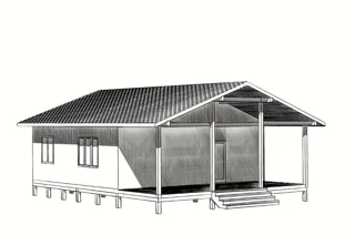 Haus 90,3 m² nach individuellem Projekt, Dorf Pazushino: Projektvisualisierung