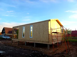 House, “Barnhouse 33” design, Novonikolskoe village: windows and doors