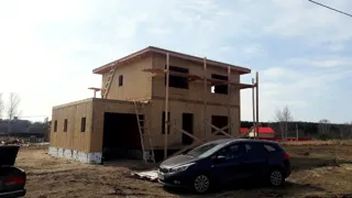 Garage nach Projekt „Slawjanka mini + Garage“, Dorf Nazarovo: zweites Obergeschoss und Dachgeschoss