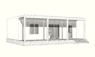 Özel projeye göre 62 m² ev, Senkino köyü: proje görselleştirmesi