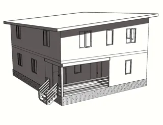 Custom-design house, Yadrominskoe village: project rendering