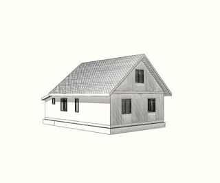 Haus nach individuellem Entwurf, Dorf Novo-Talitsy: Projektvisualisierung