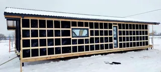 Haus nach Projekt „Chalet 76.3“, Siedlung Parkovo: Fassadenverkleidung
