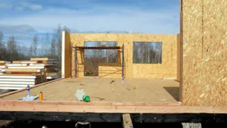 Haus nach Projekt „Metschta VB“, Dorf Ivantsevo: Wandmontage