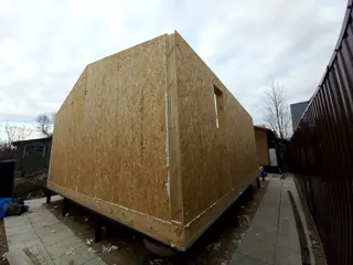 House based on the “Barnhouse 39” design, SNT “Gorkovskoye Boloto”: wall assembly