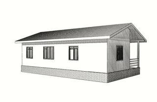 Haus 75 m² nach individuellem Projekt, Siedlung Mikhaylovka: Projektvisualisierung