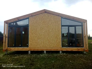 Haus nach Projekt „BarnHouse 76“, Gebiet Iwanowo: Wandmontage