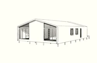 141 m² ev, “Barnhouse 110” projesi, “EKO OZERO” sitesi: proje görselleştirmesi