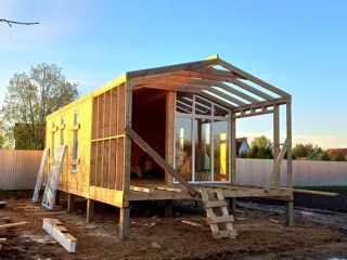 House, “Barnhouse 33” design, Novonikolskoe village: windows and doors