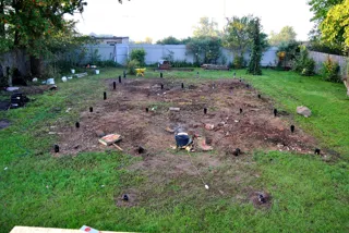Haus nach Projekt „Finnisch 70“, Region Jaroslawl: Fundament und Grundrahmen