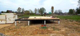 62 m² house based on the “Mistika s” design, Korobovo village: SIP panel floor at level 0
