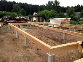 Haus nach individuellem Projekt, Siedlung Borisoglebskiy: Fundament und Grundrahmen