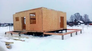 Haus nach Projekt „Dmitrowo“, Dorf Lupychevo: Wandmontage