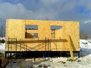 Haus nach Projekt „Metschta pl.4“, Gebiet Nischni Nowgorod: Wandmontage