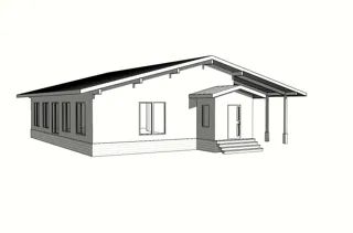 Haus 228 m² nach individuellem Projekt, Dorf Lunevo: Projektvisualisierung