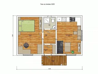 Eingeschossiges Haus nach Projekt „Wiwat“, Rostow Welikij: Grundriss des Projekts