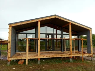 Haus nach Projekt „Barnhouse 84.2“, Dorf Ivantsevo: Fertiges Haus