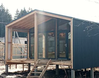 Haus 54 m², Projekt „Barnhouse 39“, Gebiet Moskau: fertiges Haus