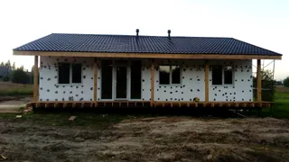 House, “Ivalo” design, Beli village: facade finishing