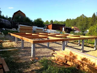 Haus nach Projekt „N4O-54“: Fundament und Grundrahmen