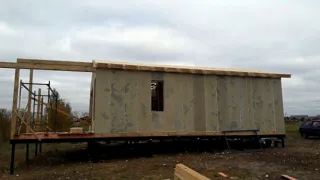 Custom-design house, Sukhodol settlement: wall assembly