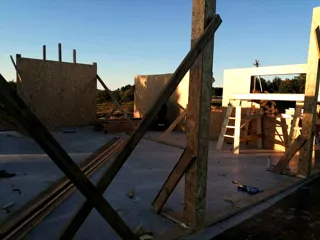 Haus 100 m², Projekt „Barnhouse 76.1“, Dorf Izbizhe: Wandmontage
