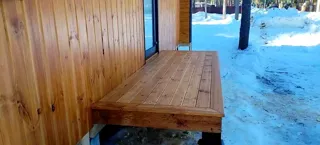 Haus nach individuellem Entwurf, Region Wologda: Terrasse und Eingangsbereich