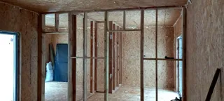 Haus 96 m² nach individuellem Projekt, Dorf Pirogovo: Trennwände