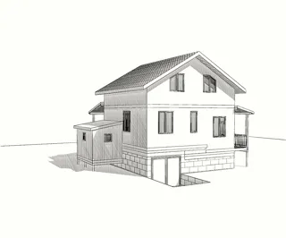 Haus nach individuellem Projekt, SNT „Lasarewo“: Projektvisualisierung