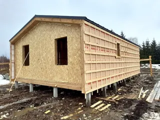 Haus 65,4 m² nach individuellem Projekt, Dorf Striznevo: Fassadenverkleidung