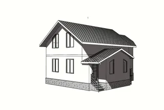 Haus nach individuellem Entwurf, Siedlung Borisoglebskiy: Projektvisualisierung