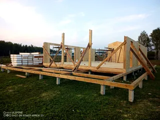 Haus nach Projekt „Barnhouse 110“, Dorf Ivantsevo: Wandmontage