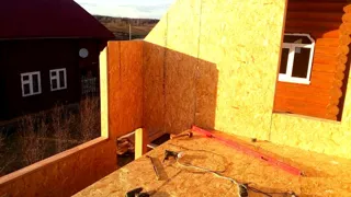 Haus nach Projekt „Garmonija 122.89“, Dorf Buzharovo: Wandmontage