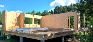 Haus 76 m² nach individuellem Projekt, Dorf Byakovo: Wandmontage