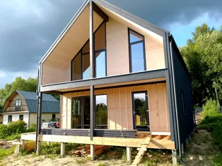 Haus nach individuellem Entwurf, Gebiet Kostroma: fertiges Gebäude