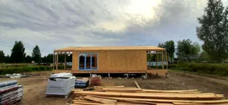 Haus 100 m², Projekt „Barnhouse 76.1“, Dorf Smirnovo: fertiges Haus