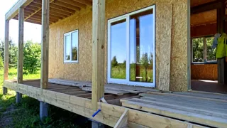 62 m² ev, özel proje, Senkino köyü: teras ve giriş merdiveni