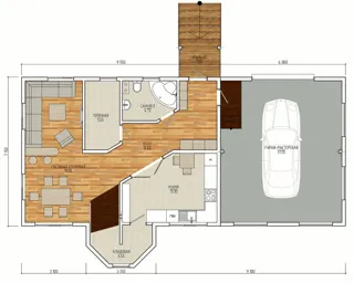 Haus nach Projekt „Kostello“, Dorf Deulino: Projektgrundriss