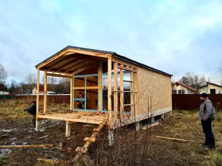 Haus 45 m², Projekt „Barnhouse 33“, Dorf Nazarovo: fertiges Haus