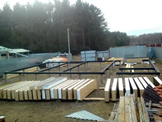 Haus nach individuellem Projekt, Dorf Troitsko-Nikolskoe: Fundament und Grundrahmen