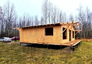 House based on the “Half-timbered 98” design, SNT “POZITIV”: completed house