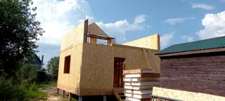 Haus nach Projekt „Amelija“, Gebiet Iwanowo: Wandmontage