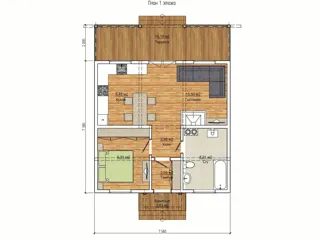 “Vernisazh” projesine göre ev, SNT “Polyana”: proje planı