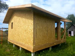 30 m² house, “Nezhnost 4” design, Yaroslavl Region: wall assembly