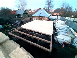 House based on the “Lotos” design, Glubokovo village: SIP panel floor at level 0