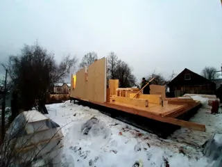 Custom-design house, Kostroma: wall assembly