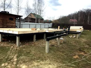 Haus nach individuellem Entwurf, Dorf Vnukovo: Boden aus SIP-Paneelen auf Höhe 0