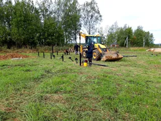 Haus nach Projekt „Grafit“, Siedlung Lyubashino: Fundament und Grundrahmen