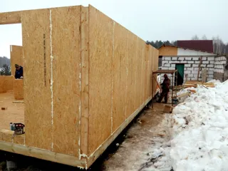 Haus nach Projekt „Utes“, Dorf Sukhanikha: Wandmontage